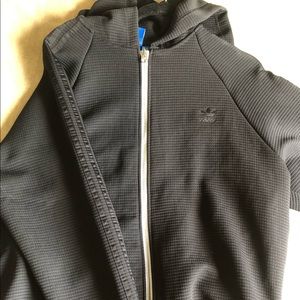 Adidas black zipper hoodie XL